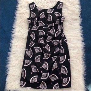Novelty Fan Print Dress